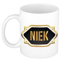 Niek naam / voornaam kado beker / mok met embleem - Naam mokken