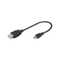Goobay 95006 USB 2.0 Hi-Speed Adapter, Mini Mannelijk naar USB Vrouwelijk, USB 2.0-Vrouwelijke (Type A) > USB 2.0 Mini Mannelijke (Type B, 5-Pin)