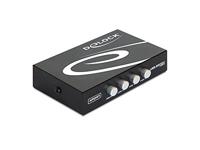 DELOCK 87634 Switch 4-poort USB Handmatig, Zwart