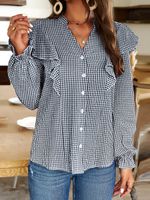 Casual Plaid Blouse