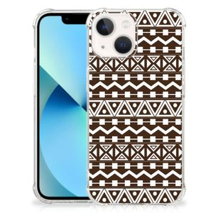 iPhone 13 mini Doorzichtige Silicone Hoesje Aztec Brown