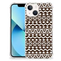 iPhone 13 mini Doorzichtige Silicone Hoesje Aztec Brown - thumbnail