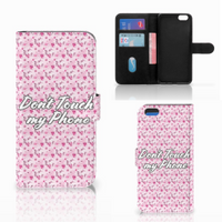 Apple iPhone 7 Plus | 8 Plus Portemonnee Hoesje Flowers Pink DTMP - thumbnail