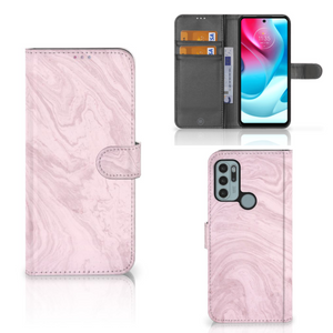 Motorola Moto G60s Bookcase Marble Pink - Origineel Cadeau Vriendin