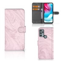 Motorola Moto G60s Bookcase Marble Pink - Origineel Cadeau Vriendin - thumbnail