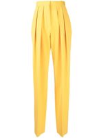 Stella McCartney pantalon droit à design plissé - Jaune