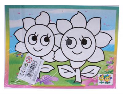 LG Imports kraskaart bloemen 17 x 13 cm papier 2 delig LG Imports kraskaart bloemen 17 x 13 cm papier 2 delig