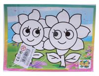 LG Imports kraskaart bloemen 17 x 13 cm papier 2 delig