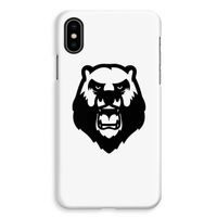 Angry Bear (white): iPhone XS Max Volledig Geprint Hoesje - thumbnail