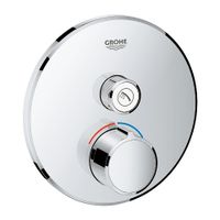 GROHE SmartControl afdekset voor douchekraan rond, chroom - thumbnail