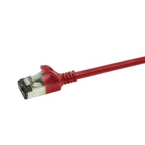 LogiLink CQ9064S RJ45 Netwerkkabel, patchkabel CAT 6A U/FTP 3.00 m Rood Extreem dun, Vlambestendig, Flexibel, Folie afscherming, Halogeenvrij, Snagless,