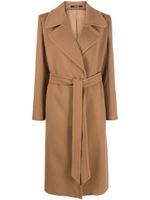 Tagliatore belted wool-blend midi coat - Marron