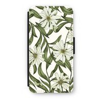 Wit bloemenpatroon: iPhone 8 Plus Flip Hoesje