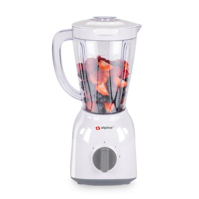 alpina Blender - 1,5 Liter - 400 Watt - Turbofunctie - Kunststof Kan - Wit