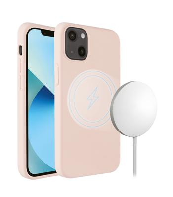 Vivanco Mag Hype Backcover Apple iPhone 13 Mini Pink Inductieve lading, Stootbestendig