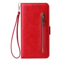 Shop4 - iPhone 12 mini Hoesje - Wallet Case Cabello met Ritssluiting Rood