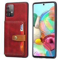 Samsung Galaxy A33 5G Retro Style Hoesje met Portemonnee - Rood - thumbnail