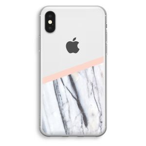 A touch of peach: iPhone XS Transparant Hoesje