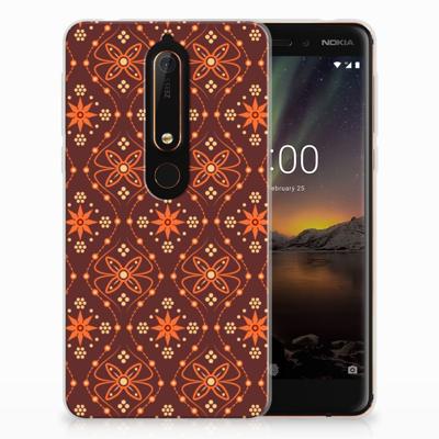 Nokia 6 (2018) TPU bumper Batik Brown