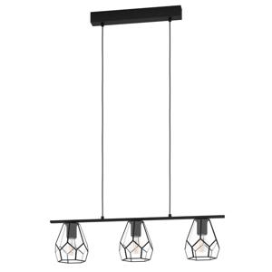 Eglo Eetkamer hanglamp Mardyke zwart met glas 43644