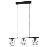 Eglo Eetkamer hanglamp Mardyke zwart met glas 43644 - thumbnail