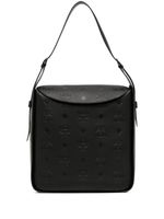 MCM grand sac porté épaule Aren à motif monogrammé - Noir