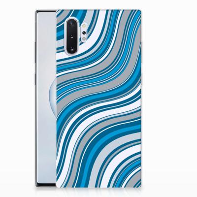 Samsung Galaxy Note 10 Plus TPU bumper Waves Blue Samsung Galaxy Note 10 Plus TPU bumper Waves Blue