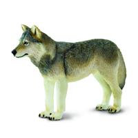Safari speeldier wolf junior 9 x 6,5 cm grijs