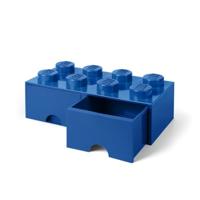 Room Copenhagen Lego Brick 8 Opberglade, kunststof, blauw, 50,2 x 25,2 x cm, 1,0 stuks