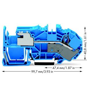 WAGO 2016-7714 Scheidingsklem 12 mm Spanveer Toewijzing: N Blauw 20 stuk(s)