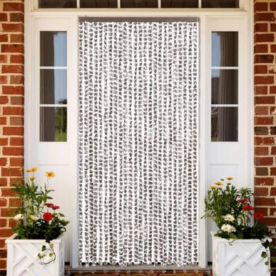 VidaXL Vliegengordijn 100x200 cm chenille taupe en wit VidaXL Vliegengordijn 100x200 cm chenille taupe en wit