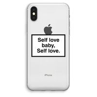 Self love: iPhone XS Max Transparant Hoesje