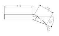 Weller RTP 002 C X Soldeerpunt Conisch, Gebogen Grootte soldeerpunt 0.2 mm Lengte soldeerpunt: 21.3 mm Inhoud: 1 stuk(s) - thumbnail