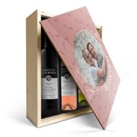 Wijnpakket in bedrukte kist - Maison de la Surprise - Merlot, Syrah en Sauvignon Blanc