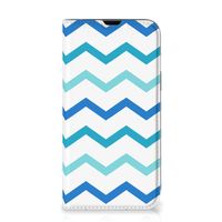 iPhone 13 Hoesje met Magneet Zigzag Blauw