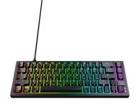 CHERRY XTRFY CX-K5V2-RGB-CPT-BLACK-R-US Gaming toetsenbord, digitaal toetsenbord, bekabeld, CHERRY MX2A, rode as, Engelse lay-out, RGB-metalen plaat, stil