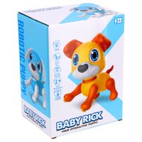 Robot Puppy Rick 20 cm + Licht en Geluid Geel/Oranje