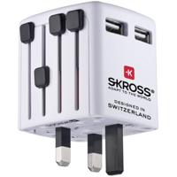 Skross World USB Charger USB-oplader Thuis Uitgangsstroom (max.) 2400 mA Aantal uitgangen: 2 x USB Met adapter voor Verenigd Koninkrijk - thumbnail