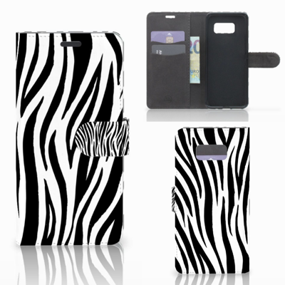 Samsung Galaxy S8 Plus Telefoonhoesje met Pasjes Zebra Samsung Galaxy S8 Plus Telefoonhoesje met Pasjes Zebra