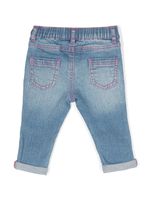 Moschino Kids jean à logo imprimé - Bleu