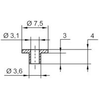 TRU COMPONENTS TC-V5816-203 Isolatieschijf 1 stuk(s) Buitendiameter: 7.5 mm, 3.6 mm Binnendiameter: 3.1 mm - thumbnail