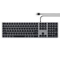 SATECHI Aluminium USB Bedraad Toetsenbord Met Numeriek Toetsenblok - Voor M2/M1 Macbook Pro/Air, M2/M1 iPad Pro/Air, M2 Mac Mini, iMac M1 (Layout US Engels QWERTY)
