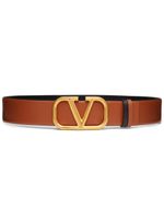 Valentino Garavani ceinture VLogo Signature 40mm à design réversible - Marron