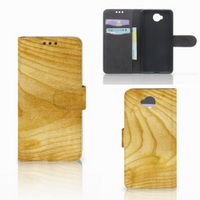 Microsoft Lumia 650 Book Style Case Licht Hout