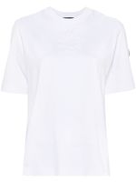 Moncler t-shirt en coton à logo embossé - Blanc