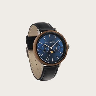 Houten Horloge Cobalt Acacia Jet Houten Horloge Cobalt Acacia Jet