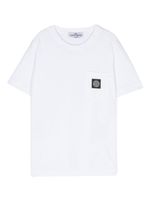 Stone Island Junior t-shirt en coton à patch logo - Blanc - thumbnail