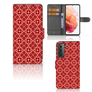 Samsung Galaxy S21 Telefoon Hoesje Batik Rood