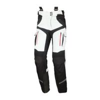 MODEKA Panamericana Pants Lady, Textiel motorbroek dames, Licht Grijs-Zwart