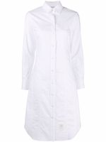 Thom Browne robe-chemise à patch logo - Blanc